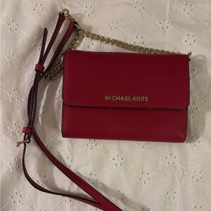 Michael Kors Scarlet Crossbody Bag with Gold Chain